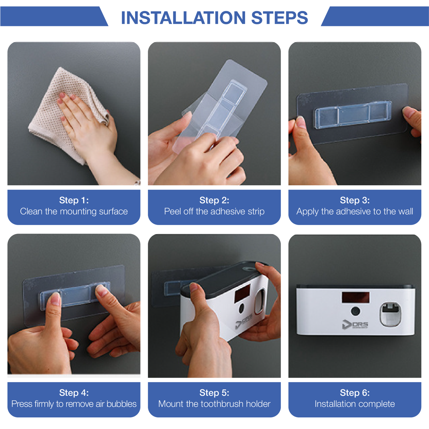 Desired Shop™ Smart Solar Toothbrush Holder & Squeezer 3 in 1