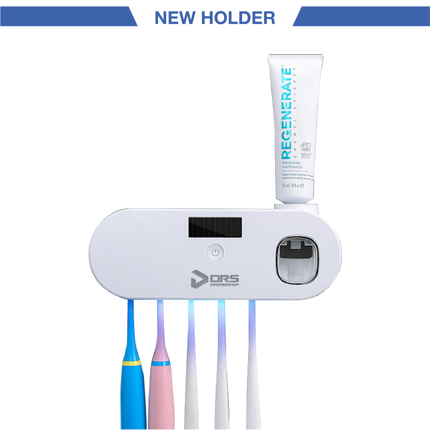 Desired Shop™ Smart Solar Toothbrush Holder & Squeezer 3 in 1